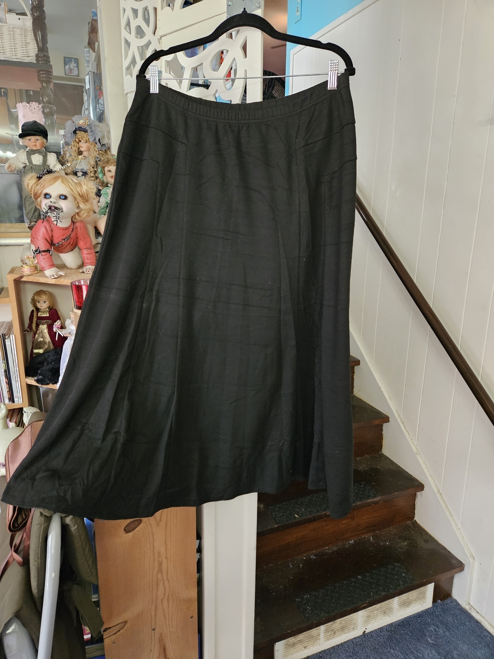 Cato Black A-Line Maxi Skirt